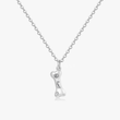 Load image into Gallery viewer, silver Customized Memorial Dog Bone Necklace on a white background
