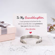 Load image into Gallery viewer, To My Granddaughter, Promise To Love You Bracelet on top of a folden note
