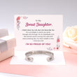 Load image into Gallery viewer, Bonus Daughter, I&#39;m So Proud of You Bracelet with heart warming message included
