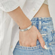 Load image into Gallery viewer, Bonus Daughter, I&#39;m So Proud of You Bracelet worn by a model on her right wrist

