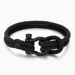 Load image into Gallery viewer, black To My Son, Feel My Love Nautical Bracelet on a white background
