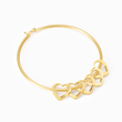 Load image into Gallery viewer, gold To My Girl Gang Personalized Heart Pendants Bracelet on a white background
