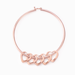 Load image into Gallery viewer, rose gold To My Girl Gang Personalized Heart Pendants Bracelet on a white background
