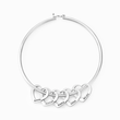 Load image into Gallery viewer, silver To My Girl Gang Personalized Heart Pendants Bracelet on a personalized message card

