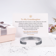 Load image into Gallery viewer, To My Granddaughter, You Are My Sunshine Bangle on a SVANA Design message card
