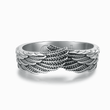 Load image into Gallery viewer, My Mom Is My Guardian Angel Personalized Wing Ring on a white background
