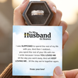 Load image into Gallery viewer, To My Husband in Heaven Personalized Plume Ring with a SVANA Design message card
