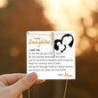 Load image into Gallery viewer, To My Daughter, &quot;I Love You&quot; Secret Sentiments Personalized Necklace hanging on a white personalize message card
