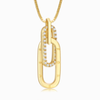 Load image into Gallery viewer, Gold Mother &amp; Daughter, Forever Linked Together S925 Necklace on a white background

