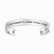 Load image into Gallery viewer, A True Friendship is a Journey Without an End Stars Bangle bracelet on a white background
