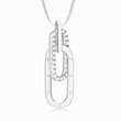 Load image into Gallery viewer, Silver Mother &amp; Daughter, Forever Linked Together S925 Necklace on a white background
