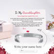 Load image into Gallery viewer, To My Granddaughter, I Will Always Be With You Bracelet (With Customizable Card) on top of SVANA Design message card
