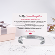 Load image into Gallery viewer, To My Granddaughter, I Will Always Be With You Bracelet on top of SVANA Design message card
