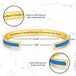 Load image into Gallery viewer, blue We Are Best Friends Color Bangle bracelet  specifications
