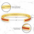 Load image into Gallery viewer, red We Are Best Friends Color Bangle bracelet specifications
