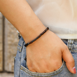 Load image into Gallery viewer, I Miss You, Until We Meet Again Memorial Morse Code Bracelet worn by a female model
