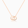 Load image into Gallery viewer, To My Daughter Forever Linked Together Round Interlocking Rose gold Necklace on a white background
