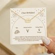 Load image into Gallery viewer, Libra zodiac sign necklace together with a gift card
