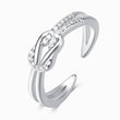 Load image into Gallery viewer, To My Wife Love Knot silver plated Ring on a white background
