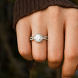 Load image into Gallery viewer, model waering Zircon Diamond Ring
