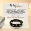 Load image into Gallery viewer, To My Son, Together Forever Double-Row Bracelet with a heartfelt message
