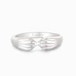 Load image into Gallery viewer, Silver plated pet hug ring with custom name on it
