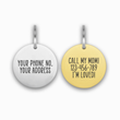 Load image into Gallery viewer, Personalized Pet gold plated Tag with contact details 
