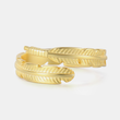 Load image into Gallery viewer, Personalized gold plated Adjustable Plume Ring on a white background
