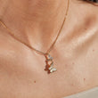 Load image into Gallery viewer, Duo Butterfly Gold Chain Necklace worn by a model
