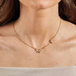 Load image into Gallery viewer, Butterfly Necklace Gold Chain Lock being worn by a model
