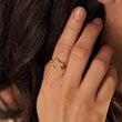 Load image into Gallery viewer, Diamond Studded Butterfly Adjustable Ring worn by a model in her right index finger
