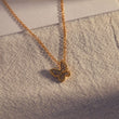 Load image into Gallery viewer, Diamond Butterfly Gold Pendant Necklace placed on top of a white fabric
