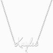 Load image into Gallery viewer, Silver Custom Fairy Name Necklace on a white background
