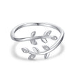 Load image into Gallery viewer, Be-Leaf In Yourself Like I Do Leaf Silver Ring on a white background
