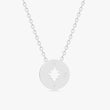 Load image into Gallery viewer, compass necklace silver in a white background
