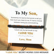 Load image into Gallery viewer, Morse Code Bracelet on a message card
