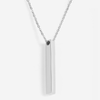 Load image into Gallery viewer, silver plated To My Son Pillar Bar Necklace on a white background
