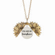 Load image into Gallery viewer, To My Daughter, You Are My Sunshine Personalized Gold Necklace  on a white background
