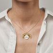 Load image into Gallery viewer, To My Daughter, You Are My Sunshine Personalized gold Necklace worn by a model
