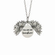 Load image into Gallery viewer, To My Daughter, You Are My Sunshine Personalized silver Necklace on a white background
