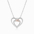 Load image into Gallery viewer, Two Hearts Infinity Memorial Necklace on white background
