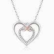 Load image into Gallery viewer, Two Hearts Infinity Memorial Necklace on white background
