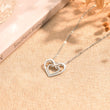 Load image into Gallery viewer, Two Hearts Infinity Memorial Necklace on canvas background
